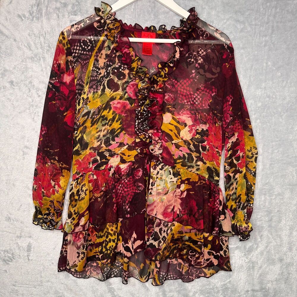 V Christina Romatic Boho Top Medium - Picture 12 of 12